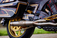 Load image into Gallery viewer, Hart Luck exhaust on Indian Challenger motorcycle
