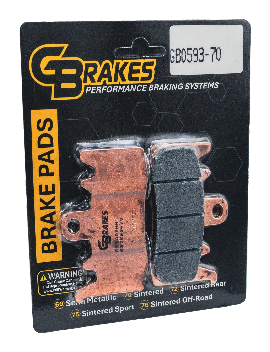 FRONT BRAKE PADS - HH Sintered Compound - GB0593-70